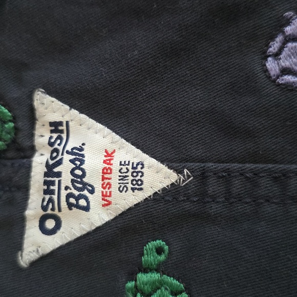 OshKosh B'gosh Boy's Turtle Print Navy Blue Overall Shorts 12 Months - Picture 6 of 10